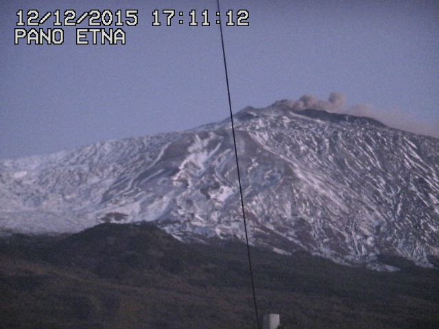 Etna seen from the north with ash emission from NE crater