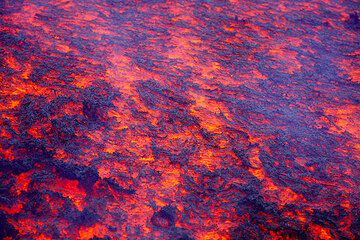 Surface of an active lava flow (Etna)