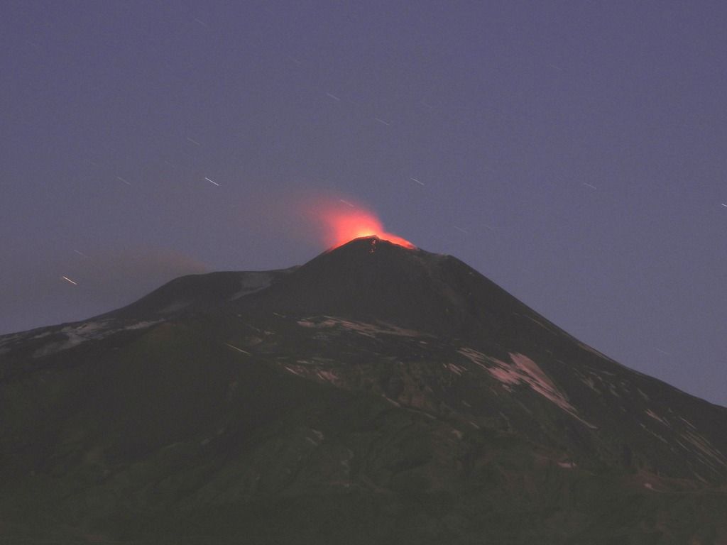Mild strombolian activity at Etna (image: INGV)