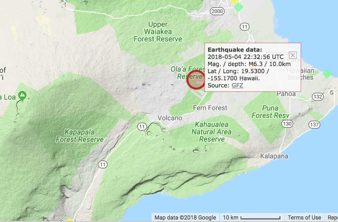  Kilauea  volcano update Magnitude 6 5 earthquake 