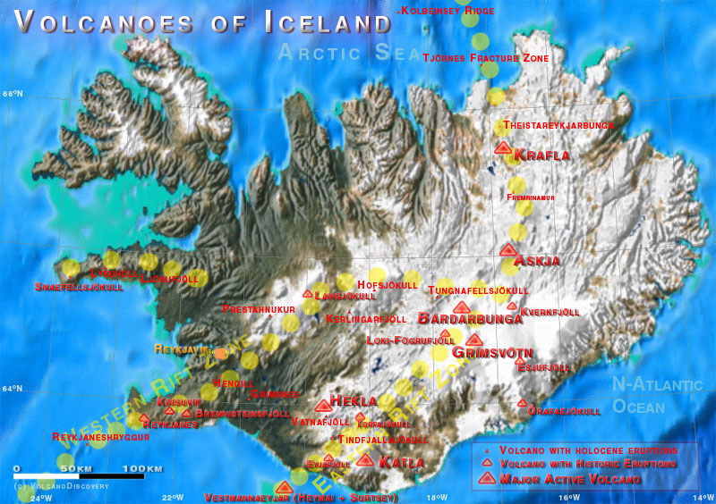 Volcanoes Of Iceland Volcanodiscovery