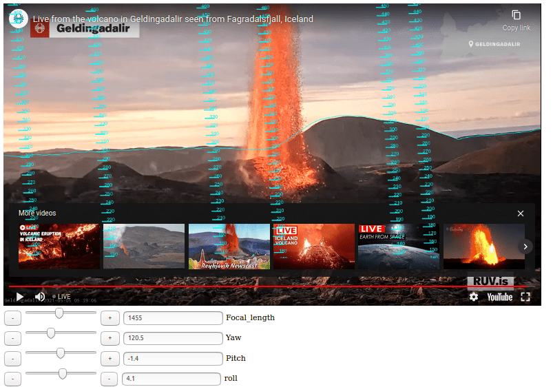 Tall lava fountain from Fagradalsfjall captured by webcams (image IMO / twitter)