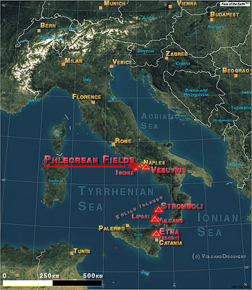 Location map of the Phlegrean Fields