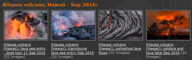 New image galleries from Kilauea volcano, Hawaii