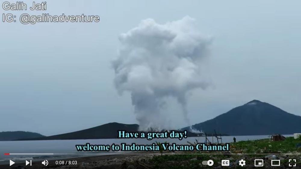 Krakatau seen in November 2022
