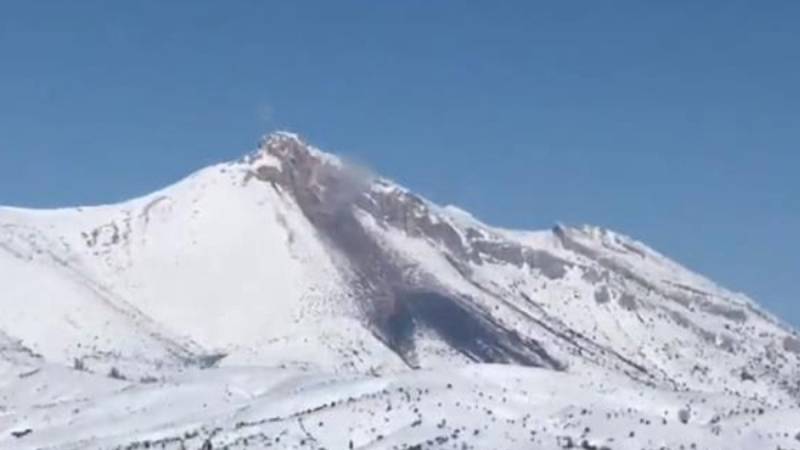 Erupción volcánica reportada de la montaña Göksun Kuşkayası, Turquía, 11 de febrero de 2023