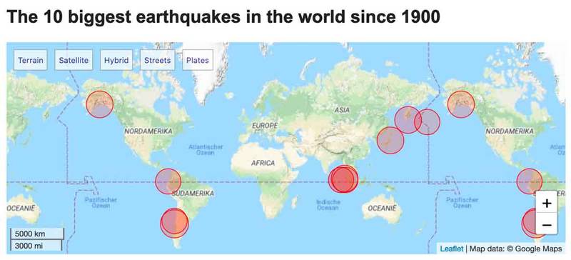 The 10 most powerful earthquakes in the world since 1900