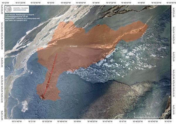 Updated map of the lava flow field (1 Sep, Univ. Iceland)