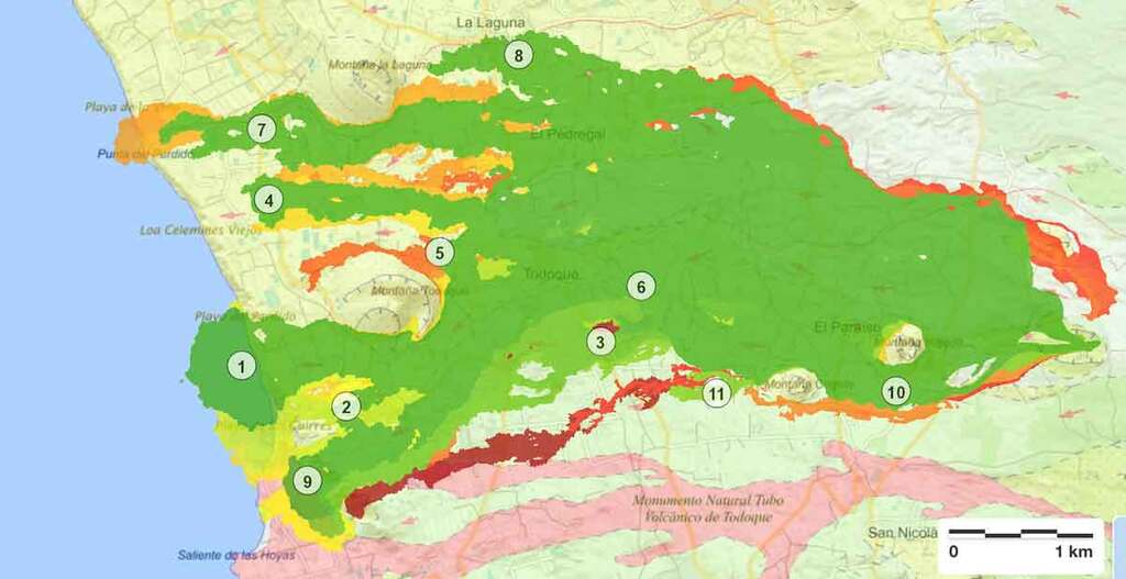 Latest map of the lava flows (image: info.igme.es)