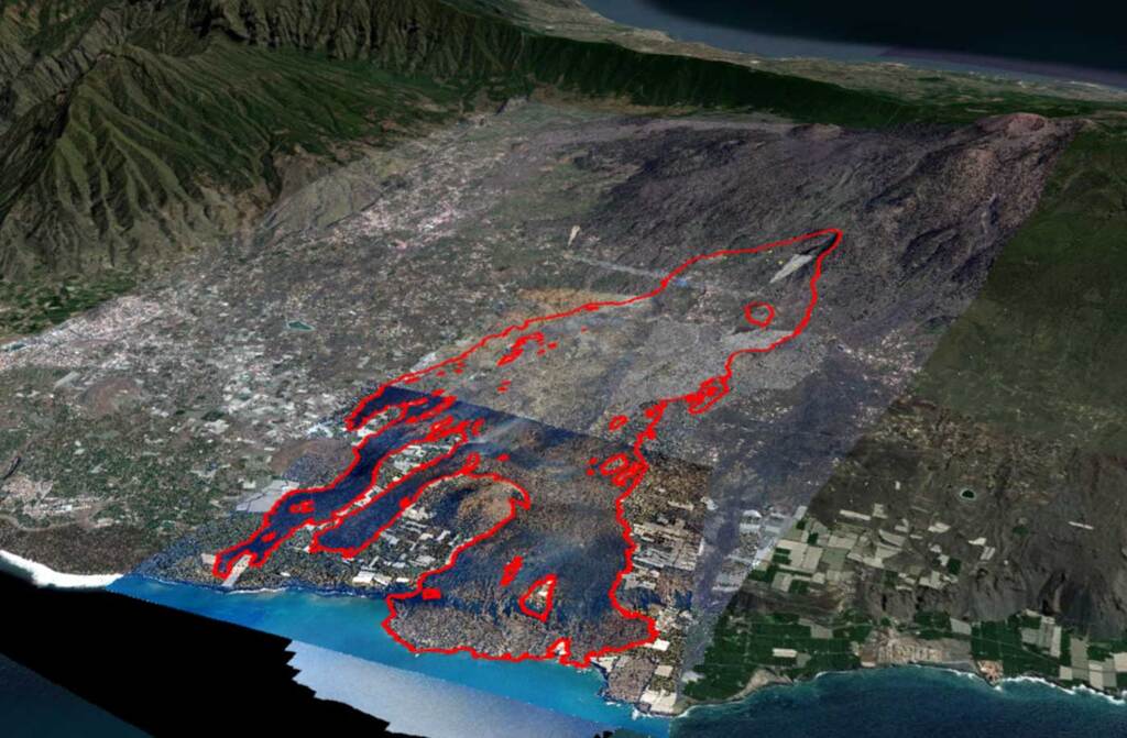 Extend of the lava flows as of 20 Nov 2021 (image: La Palma Open Data)