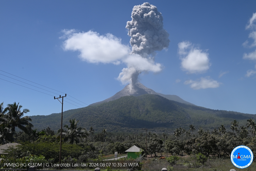 Gunung berapi Lewotobi Lakilaki (Flores, Indonesia): letusan spektakuler