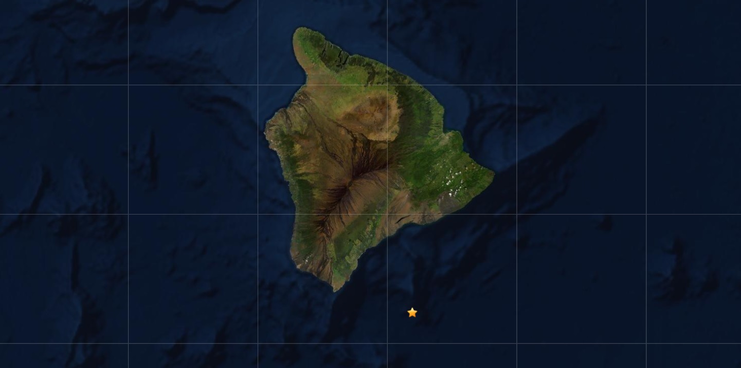 Swarm distribution under Kama’ehuakanaloa submarine volcano (image: HVO)