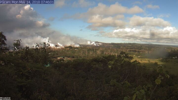 Current webcam image of the Lower RIft Zone at Kilauea (image: HVO / USGS)