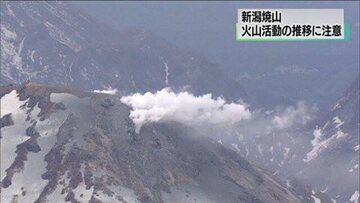 Steaming from the summit crater (NHK)