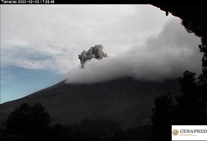 Eruption of Popocatépetl volcano (image: CENAPRED)