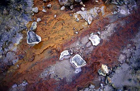 Colorful water pools