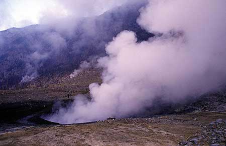A small pond filled with boiling mud (Papandayan volcano)