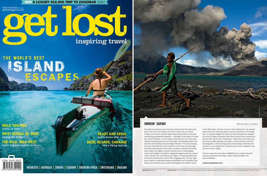 Cover and article about Papua Expedition in current get lost magazine