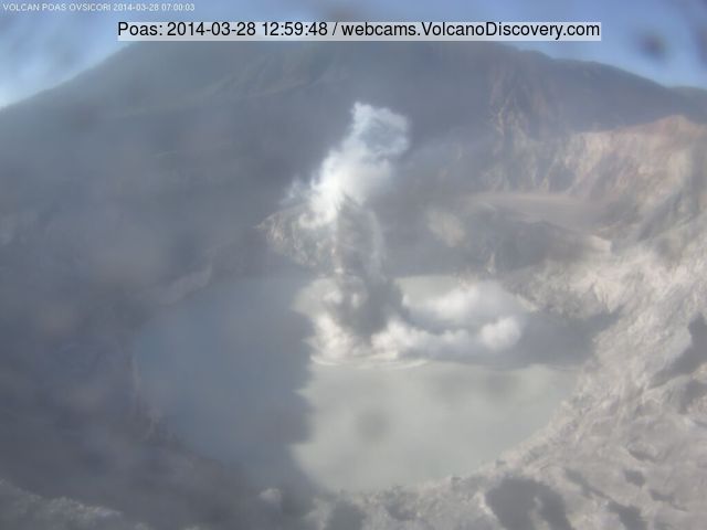 Phreatic eruption at Poás volcano Friday morning (OVSICORI-UNA webcam)