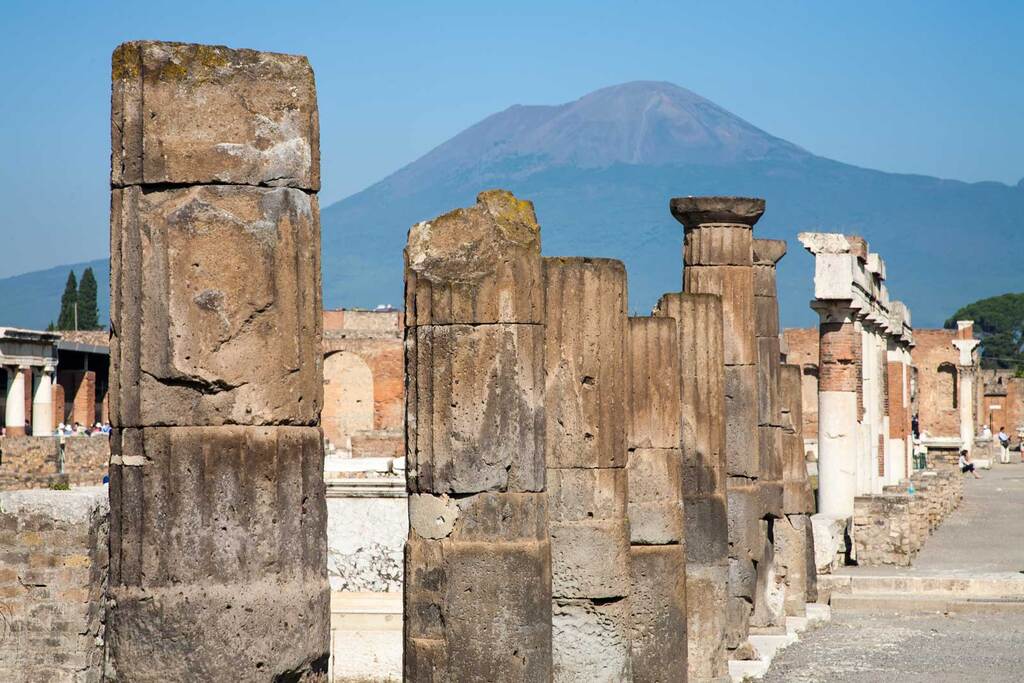 Vesuvius seen from the ruins of Pompei