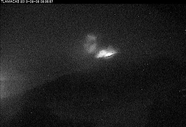 Current webcam view of Popocatépetl
