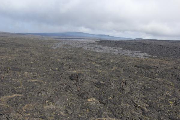 The new lava field advancing to the SE (HVO)