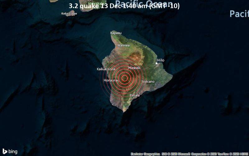 Magnitude 3.2 earthquake strikes near Honaunau-Napoopoo, United States - VolcanoDiscovery