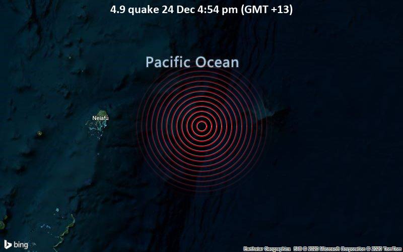 4.9 quake 24 Dec 4:54 pm (GMT +13)