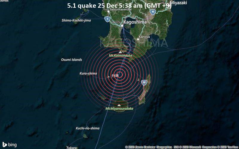 5.1 quake 25 Dec 5:38 am (GMT +9)