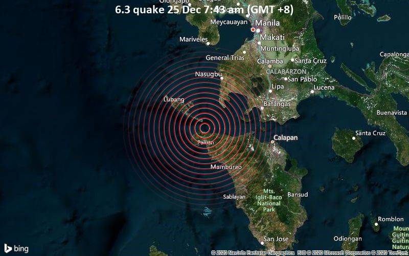 6.3 quake 25 Dec 7:43 am (GMT +8)