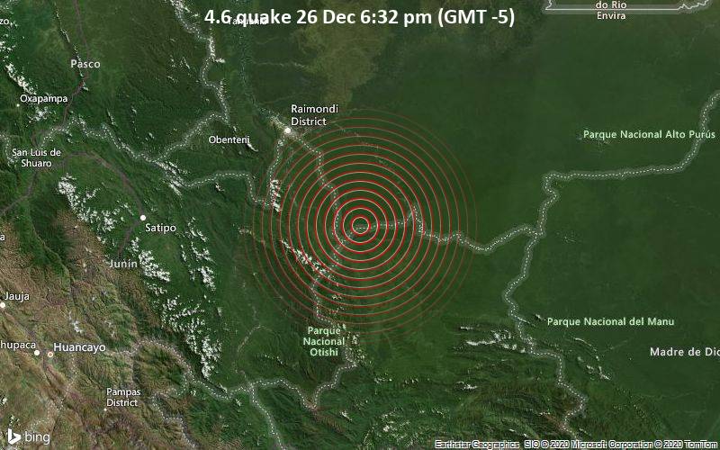 4.6 quake 26 Dec 6:32 pm (GMT -5)