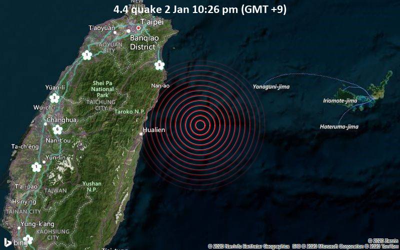 4.4 quake 2 Jan 10:26 pm (GMT +9)