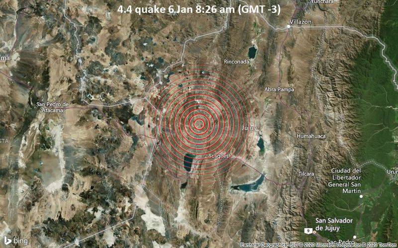 4.4 quake 6 Jan 8:26 am (GMT -3)