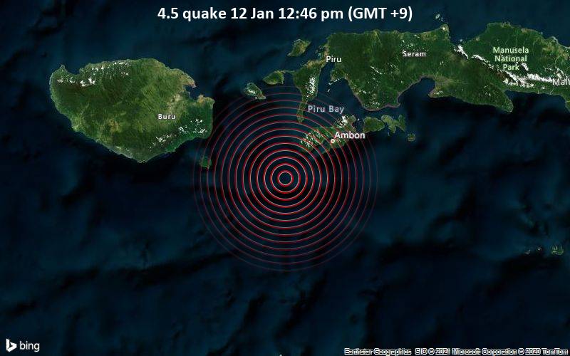 4.5 quake 12 Jan 12:46 pm (GMT +9)