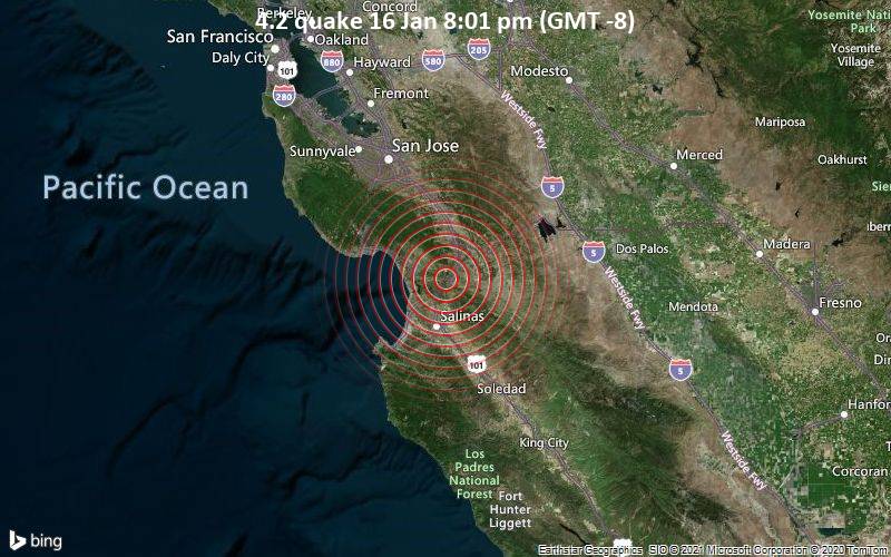 4.2 quake 16 Jan 8:01 pm (GMT -8)