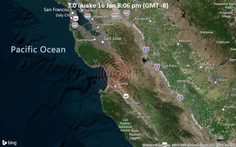 3.0 quake 16 Jan 8:06 pm (GMT -8)
