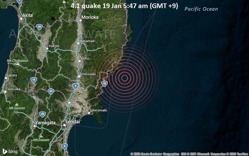4.1 quake 19 Jan 5:47 am (GMT +9)