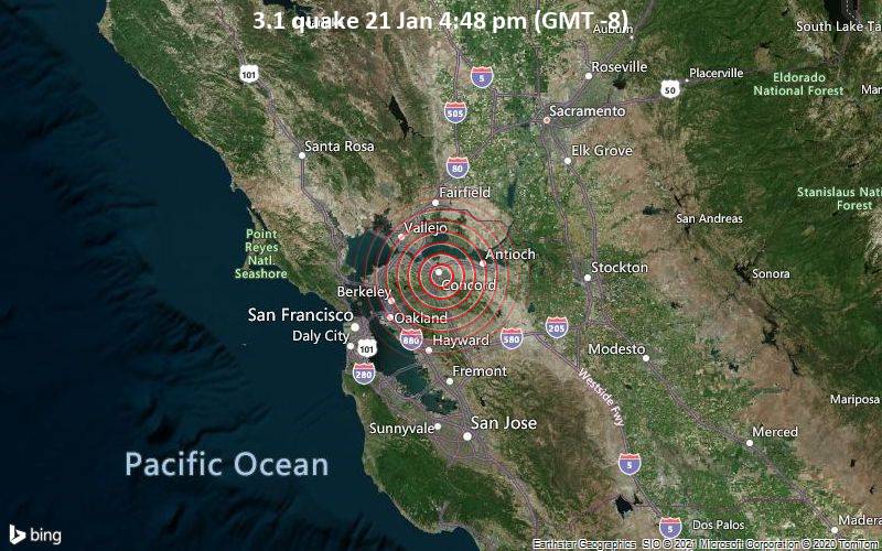 3.1 quake 21 Jan 4:48 pm (GMT -8)