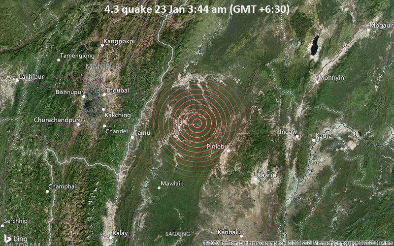 4.3 quake 23 Jan 3:44 am (GMT +6:30)