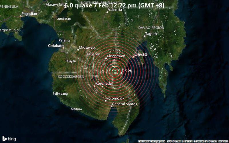 6.0 quake 7 Feb 12:22 pm (GMT +8)