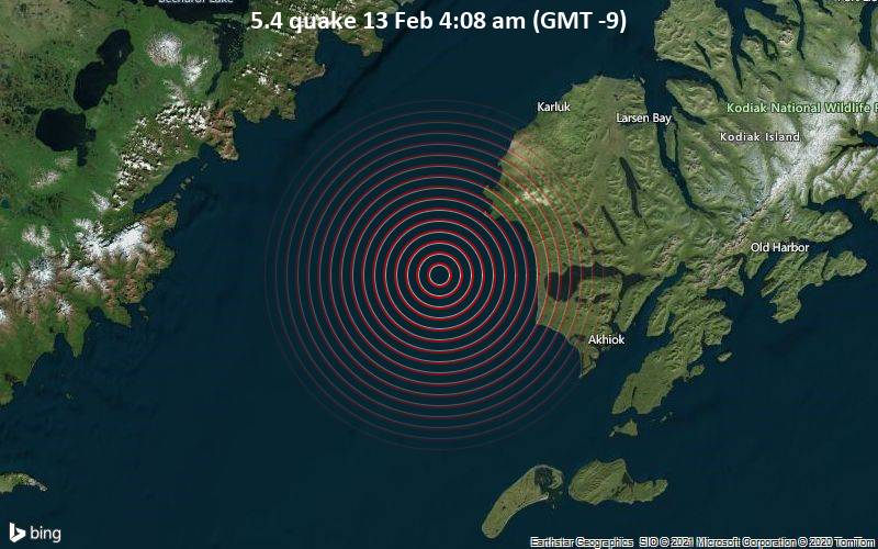 5.4 quake 13 Feb 4:08 am (GMT -9)