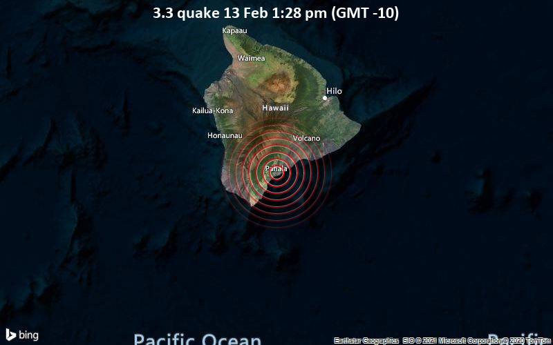 3.3 quake 13 Feb 1:28 pm (GMT -10)