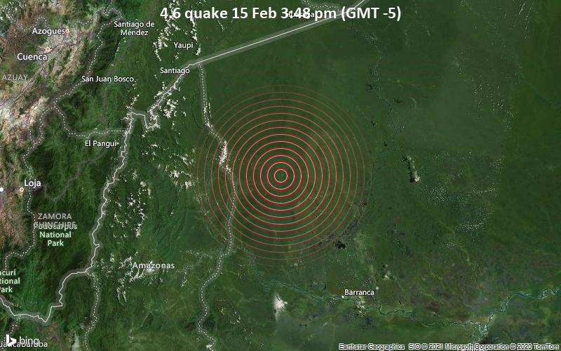 4.6 quake 15 Feb 3:48 pm (GMT -5)
