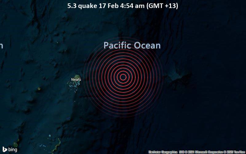 5.3 quake 17 Feb 4:54 am (GMT +13)