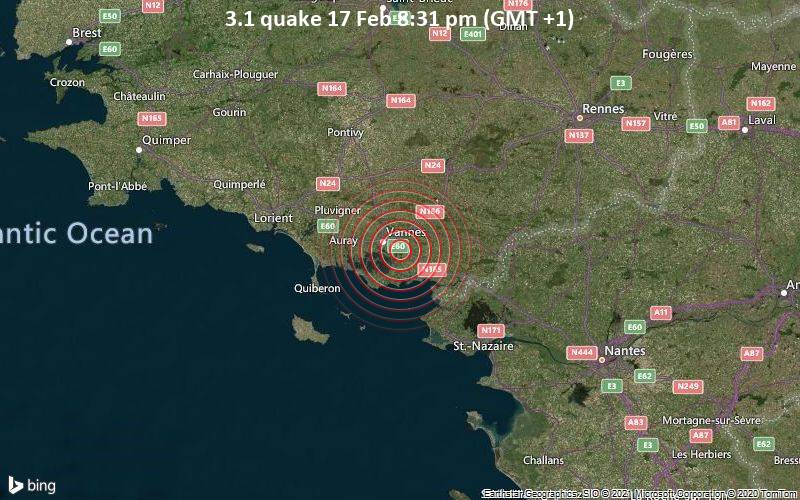 3.1 quake 17 Feb 8:31 pm (GMT +1)