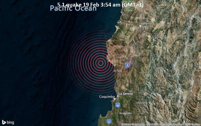 5.1 quake 19 Feb 3:54 am (GMT -3)