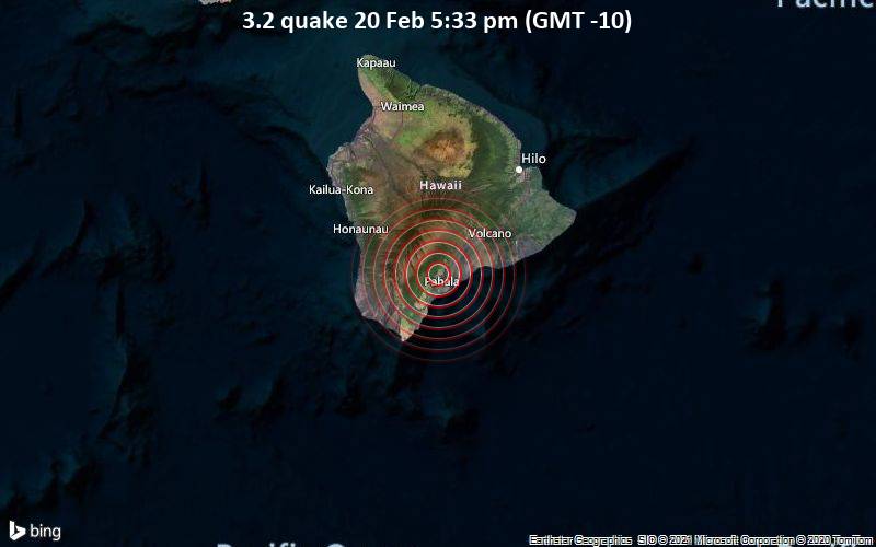 3.2 quake 20 Feb 5:33 pm (GMT -10)