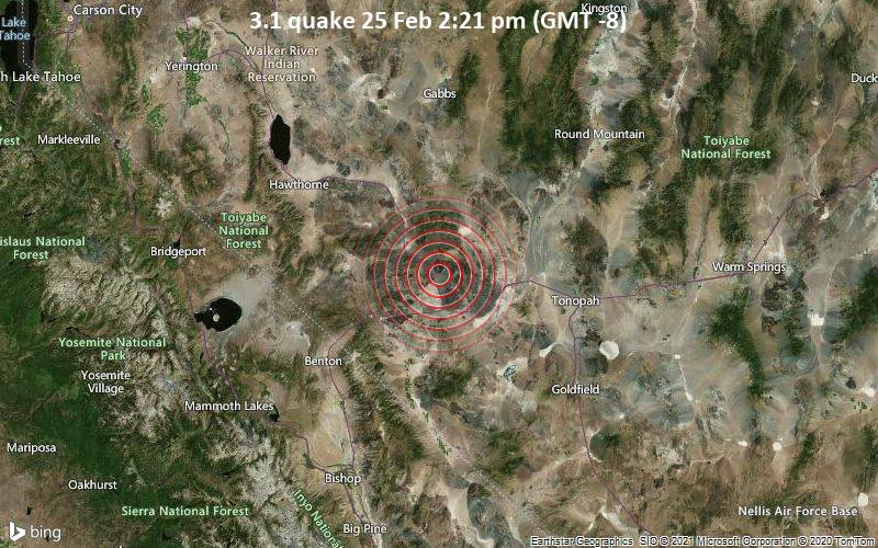 3.1 quake 25 Feb 2:21 pm (GMT -8)
