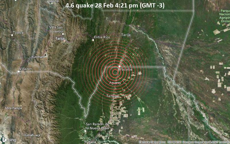 4.6 quake 28 Feb 4:21 pm (GMT -3)