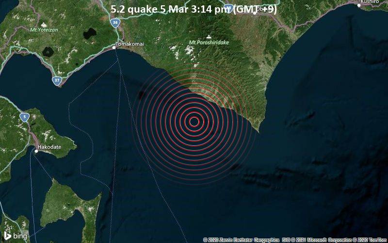 5.2 quake 5 Mar 3:14 pm (GMT +9)